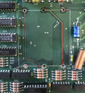 WPC board with traces
