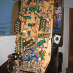 Tilted up playfield.