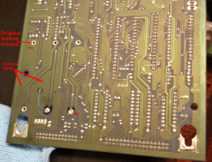 Negative wire connection.