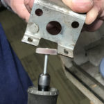 buff the bracket to remove burrs