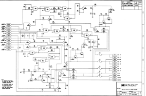Data East DE Sega flipper circuit board