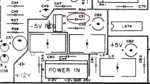 Location of C51 on the Data East sound board