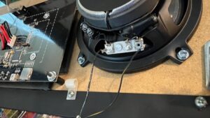 New speaker with original wiring attached.